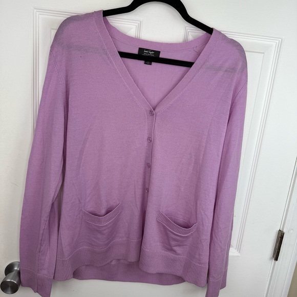 Lord & Taylor Lavender Sweater XL - Picture 2 of 6